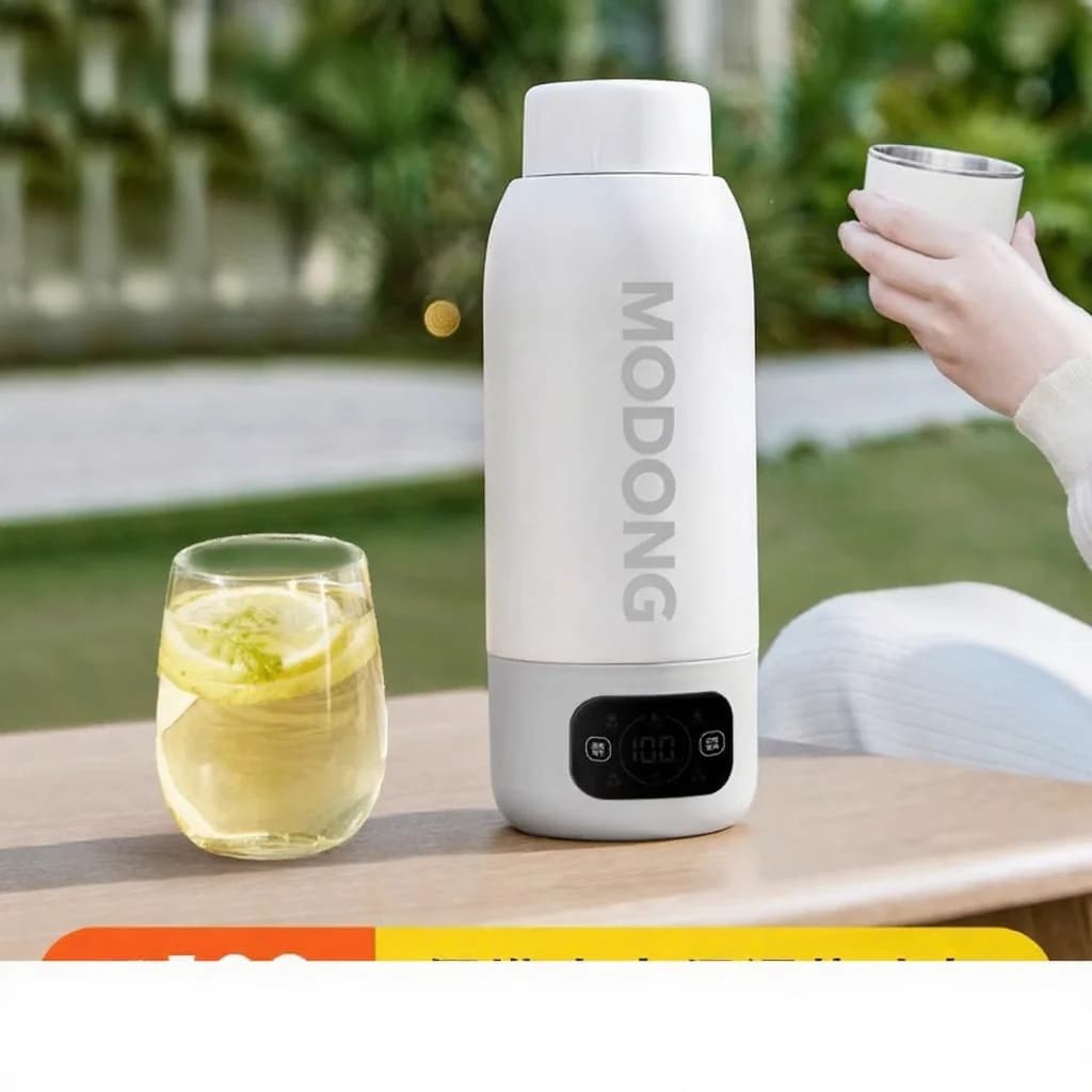 Hordozható elektromos utazó vízforraló csésze 600ml, 316 rozsdamentes acél betéttel
