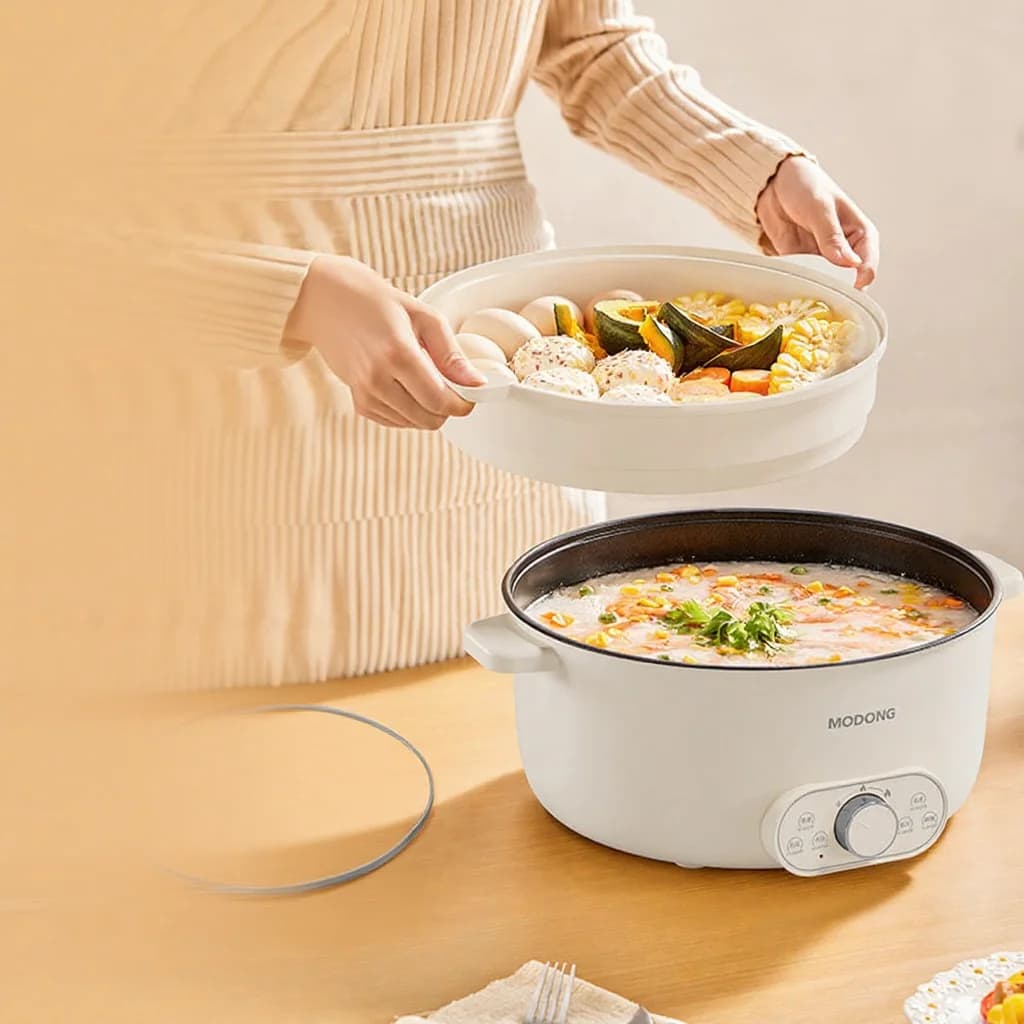 Elektromos hot pot 6L 7L 8L gőzölővel, 220V