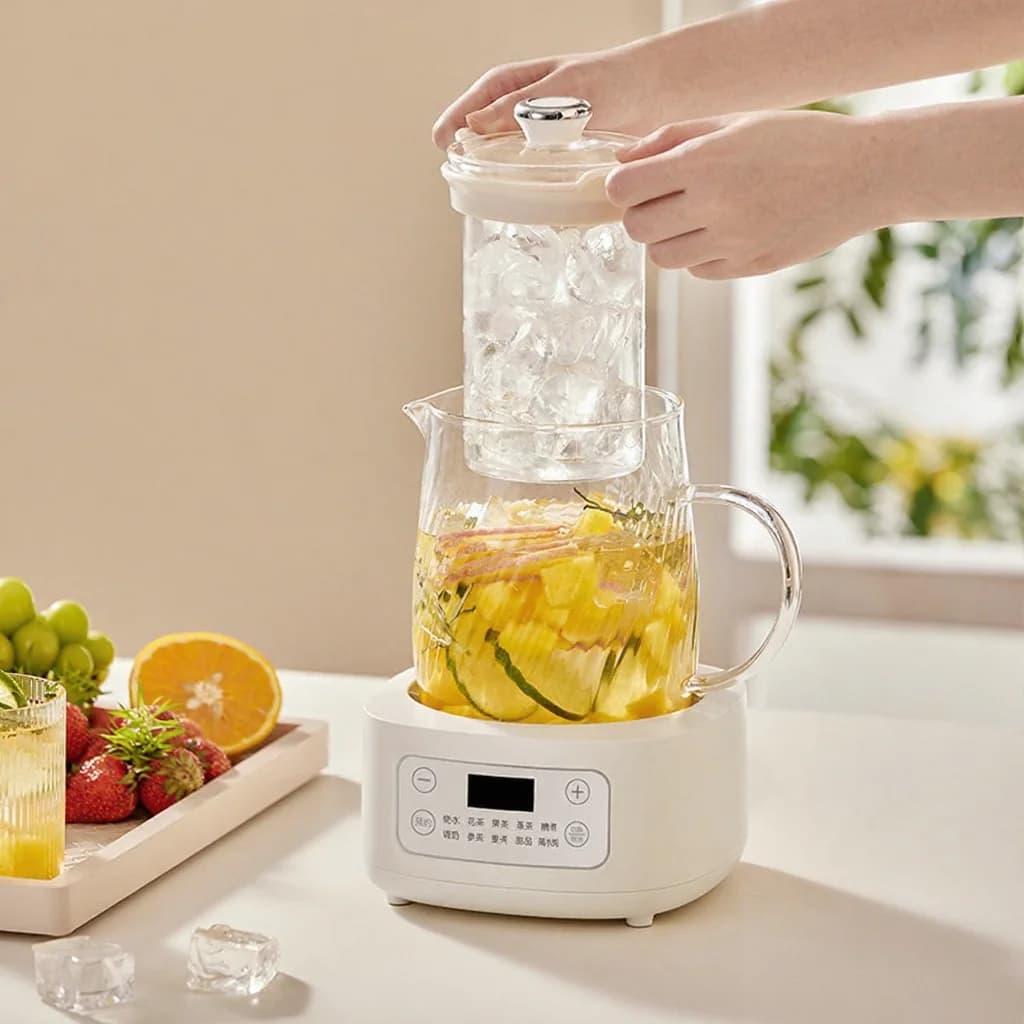 Üveg elektromos egészségfőző 1-1.5L érintésvezérléssel teához