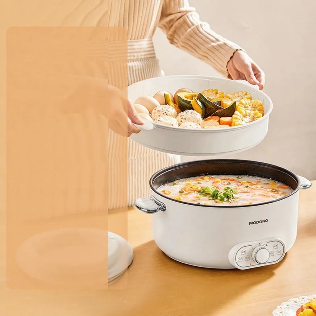 Elektromos hot pot 6L 7L 8L gőzölővel, 220V
