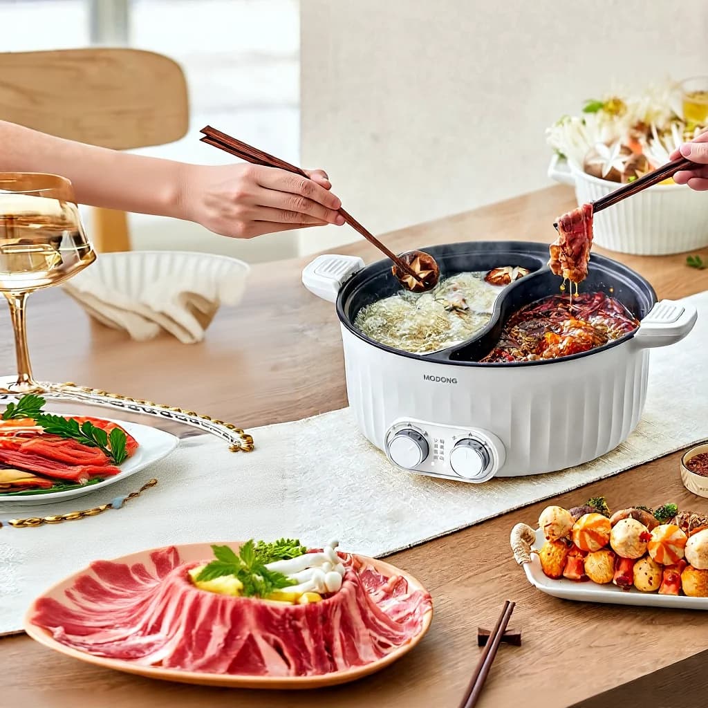 Kétzónás elektromos hot pot 6L 7L 8L érintővezérléssel