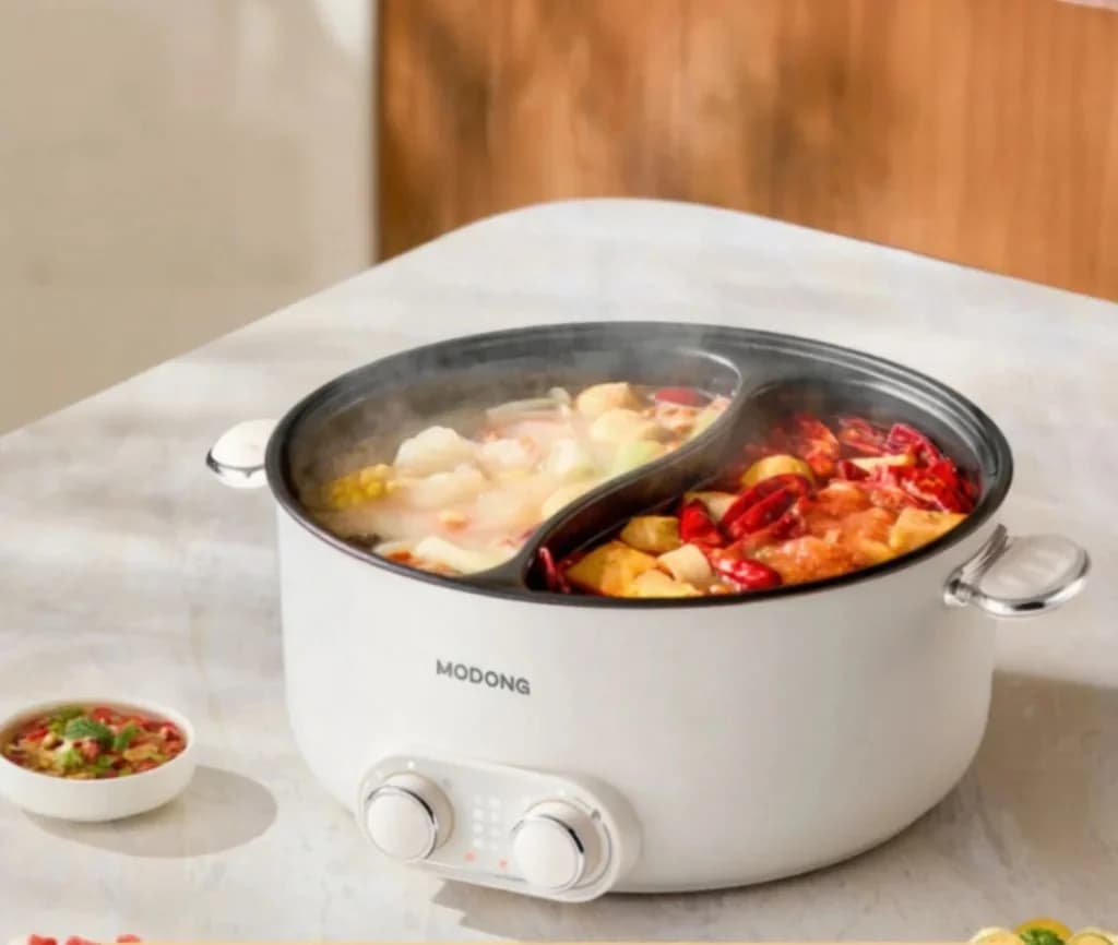 6L kétzónás elektromos hot pot, független hőmérséklet-szabályozással