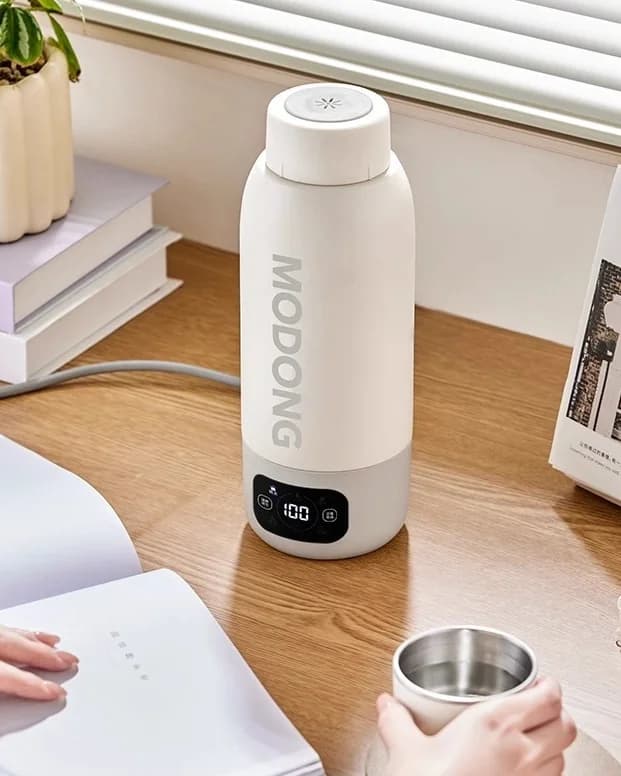 Hordozható elektromos utazó vízforraló csésze 600ml, 316 rozsdamentes acél betéttel