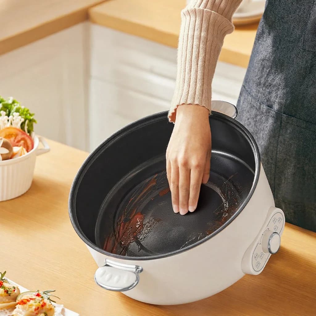 Elektromos hot pot 6L 7L 8L gőzölővel, 220V