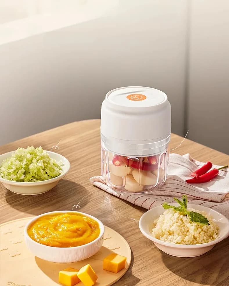 Vezeték nélküli elektromos fokhagymaprító pohár, 250mL, 5V 30W, műanyag