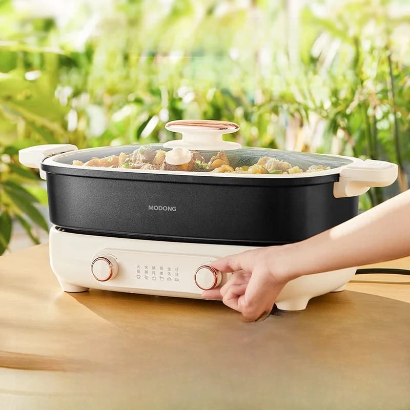 Osztott elektromos hot pot 7L, kétzónás független hőmérséklet-szabályozás