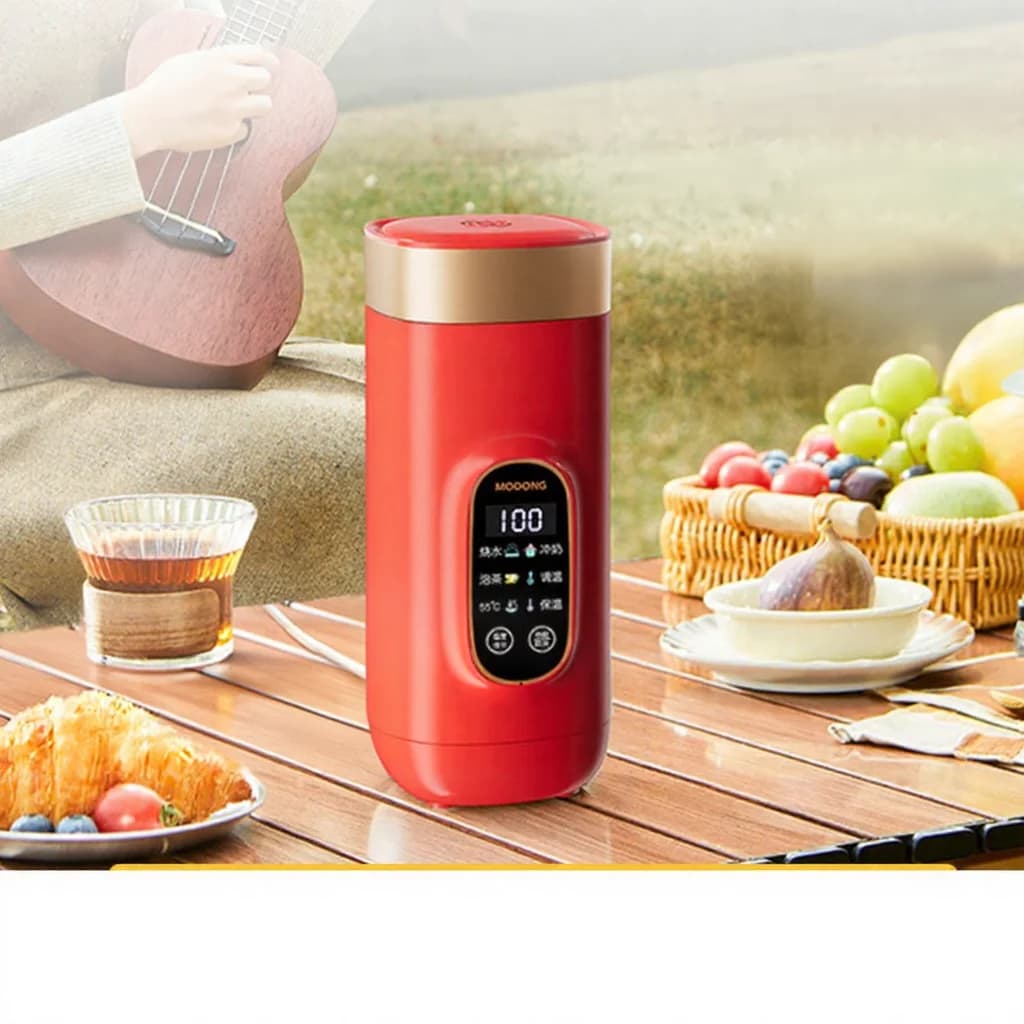 Hordozható elektromos fűtővíz-bögre 650ml 304 bélés 220V