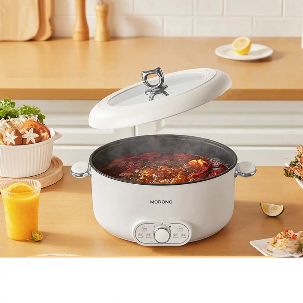 Elektromos hot pot 6L 7L 8L gőzölővel, 220V