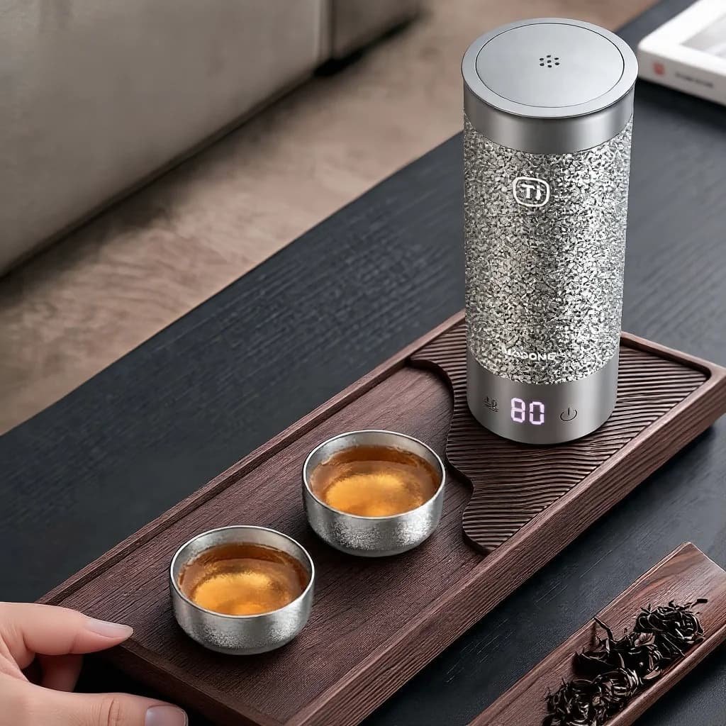 Tiszta titán Gongfu teáscsésze szett 55ml kézműves sima kivitel