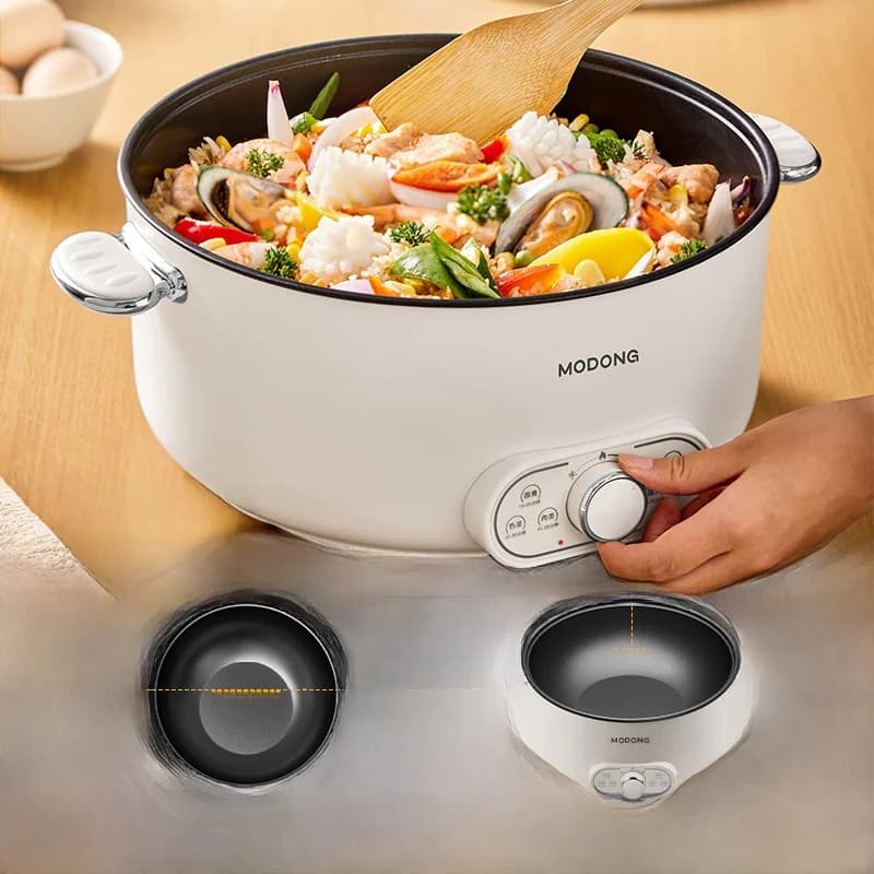 Elektromos hot pot párolóval, 8L nagy kapacitás, 220V