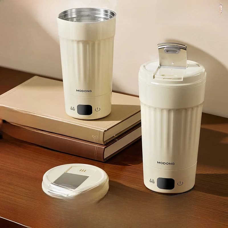 Hordozható elektromos melegítőbögre, 400mL, 7 hőmérséklet-fokozat