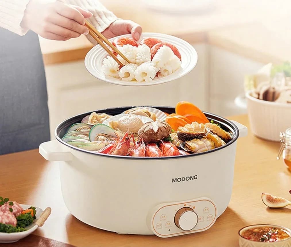 Elektromos főzőedény párolóval, 7L vagy 8L, 220V