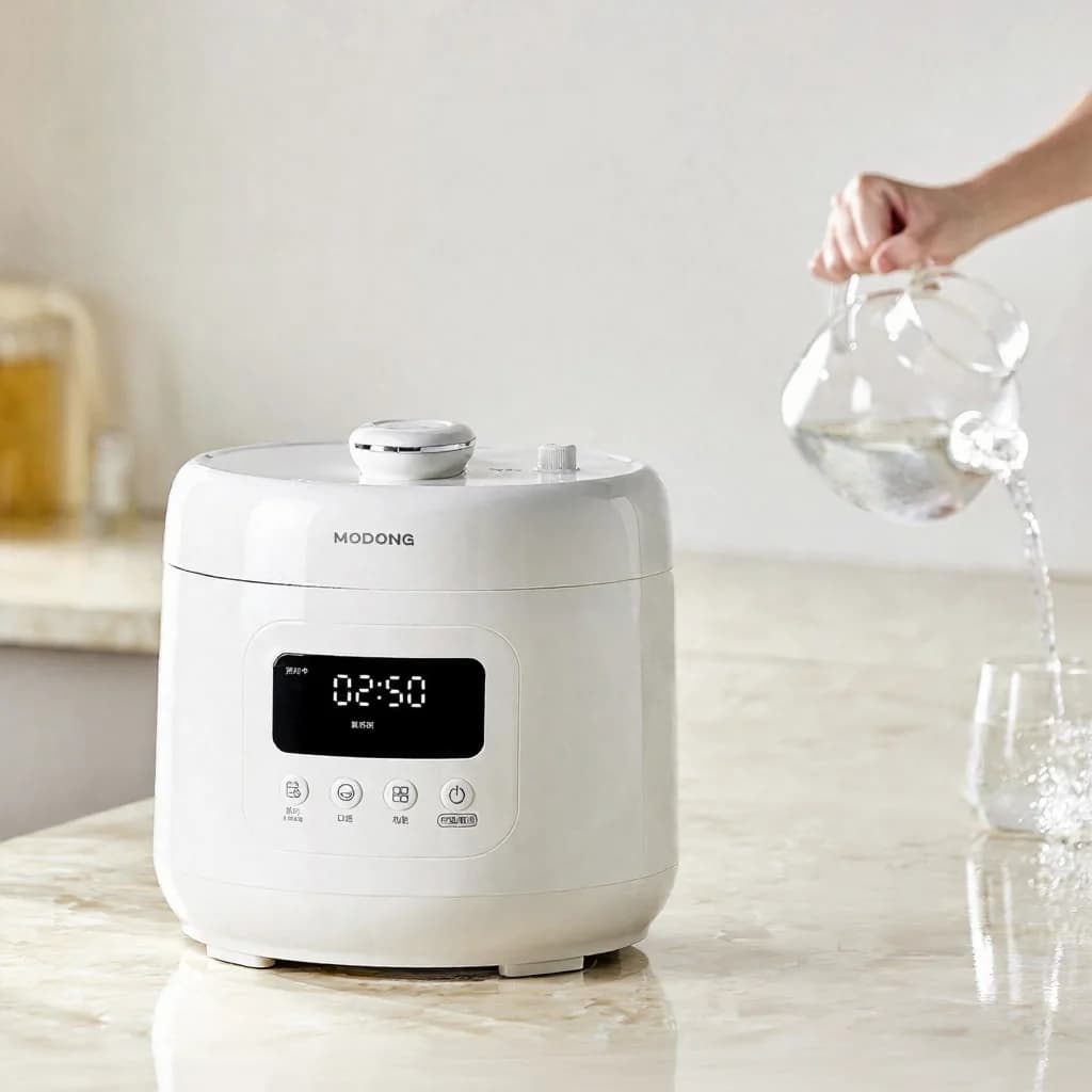 4L elektromos kukta kerámia betéttel, 800W, 17-24 órás időzítővel