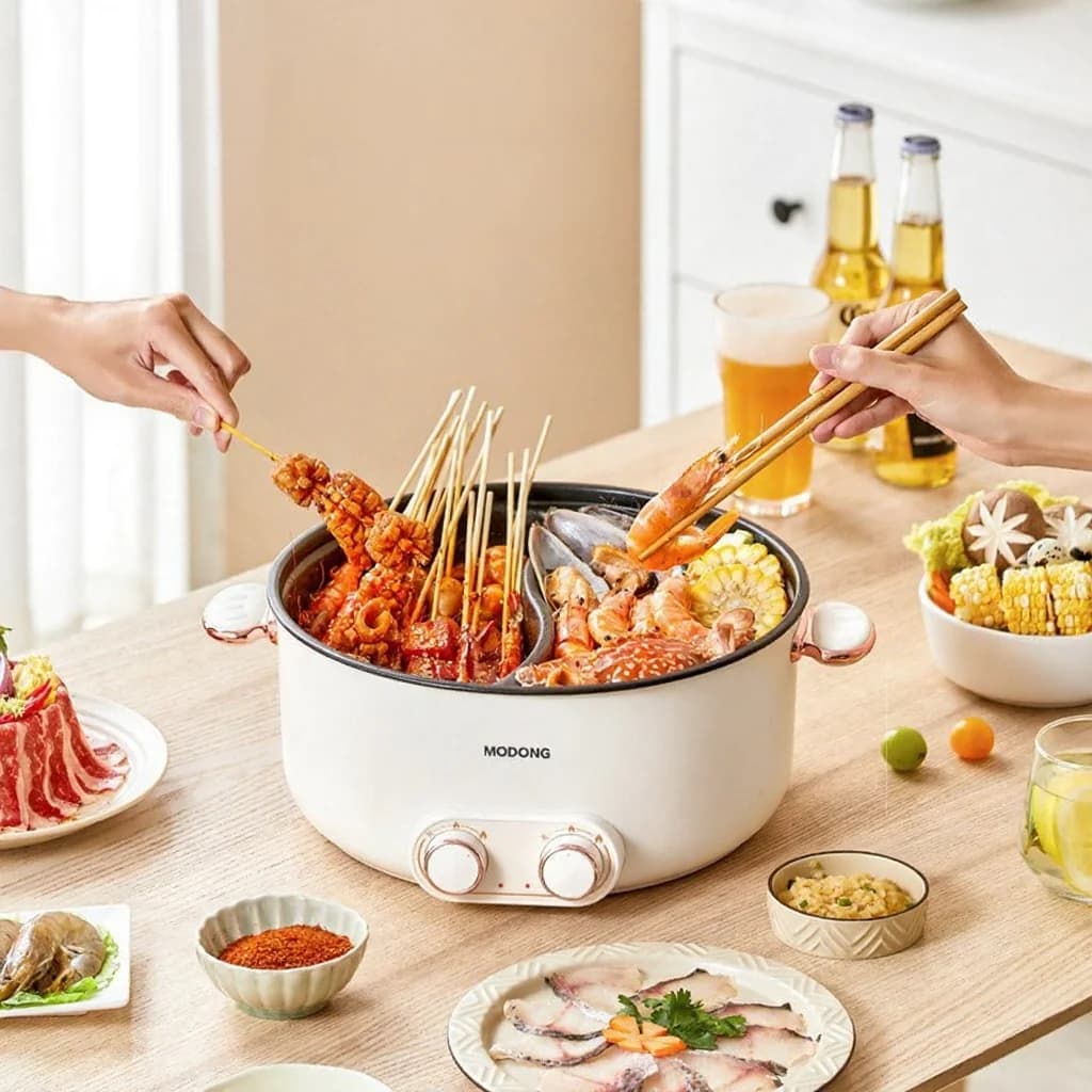 Kétzónás elektromos hot pot 6L 7L 8L érintővezérléssel