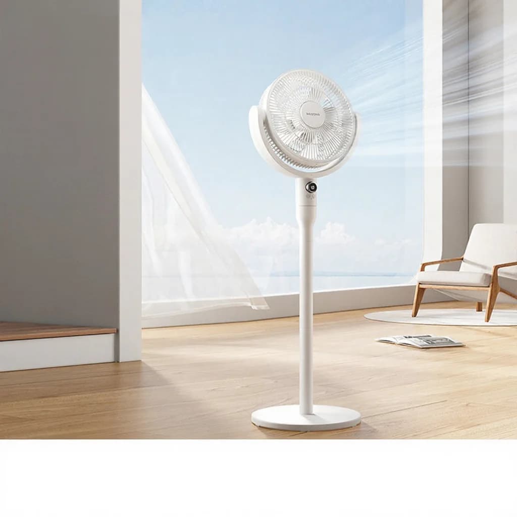 Asztali légkeringető ventilátor hangvezérléssel és lengéssel