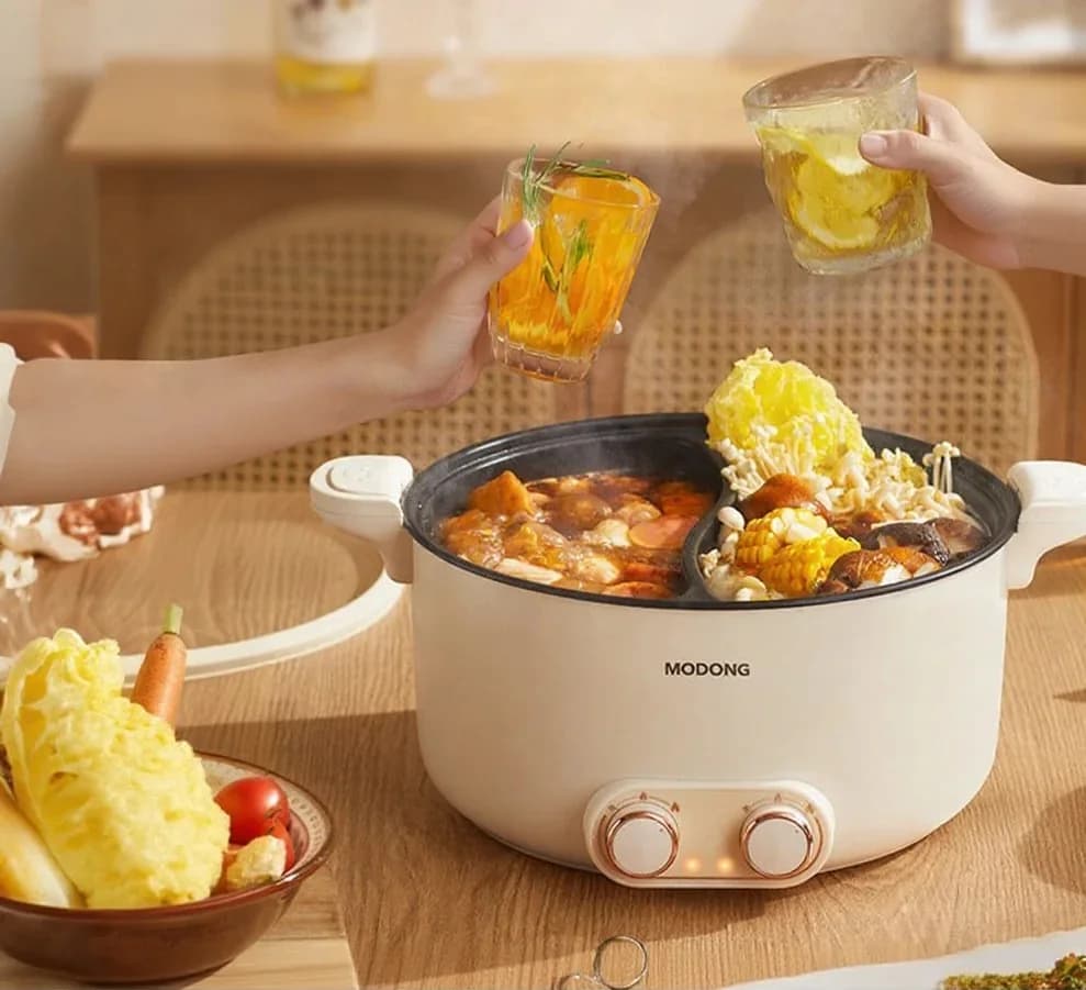 Kétzónás elektromos hot pot 6L 7L 8L érintővezérléssel