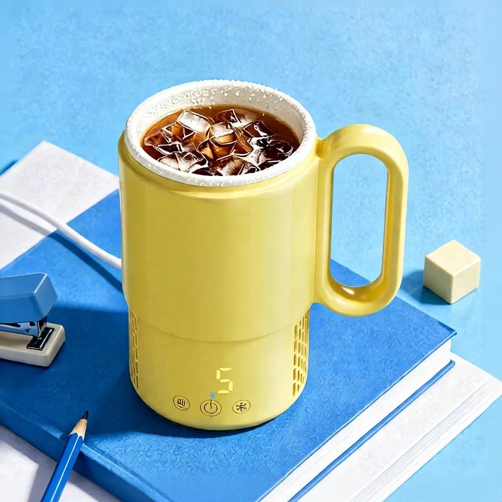 Hordozható fűtő-hűtő bögre 450mL 36W érintésvezérléssel
