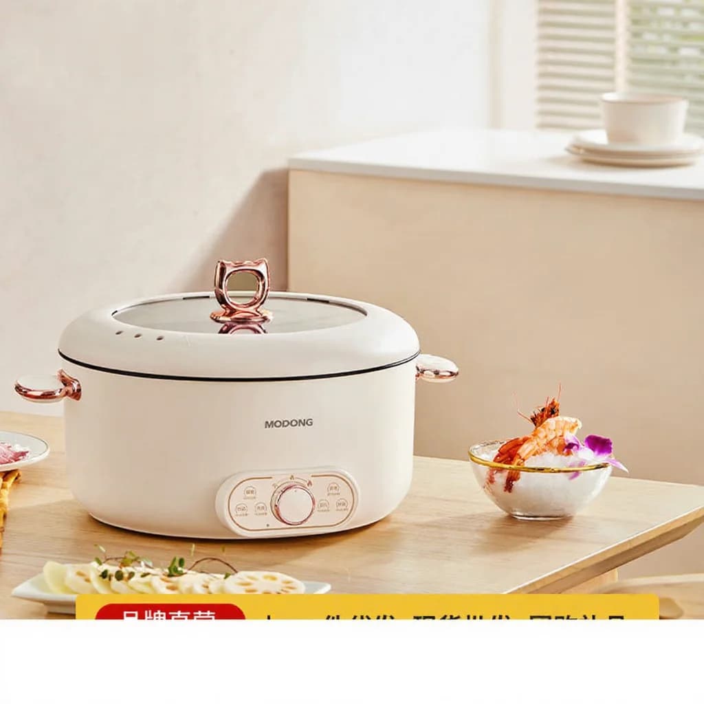 6L elektromos hot pot párolókosárral, tapadásmentes