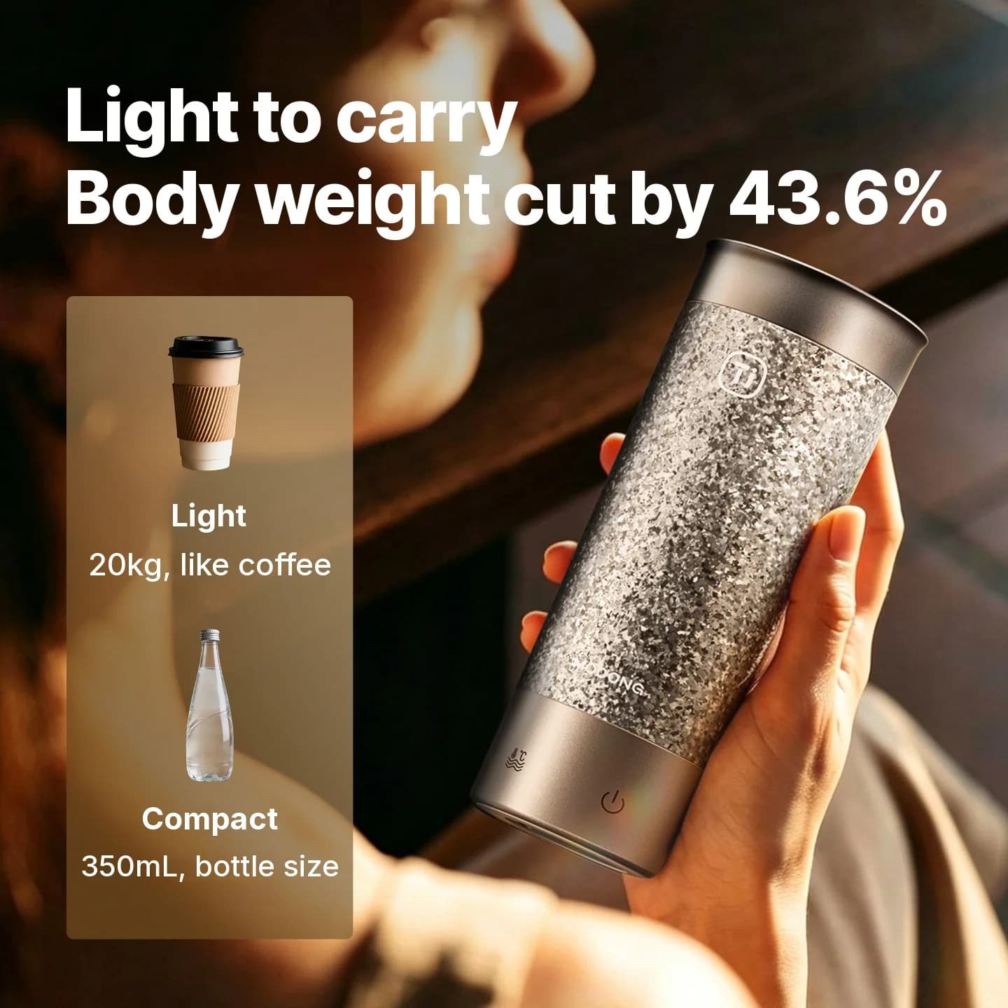 Titán elektromos utazóbögre 350ml hőmérséklet-szabályozással