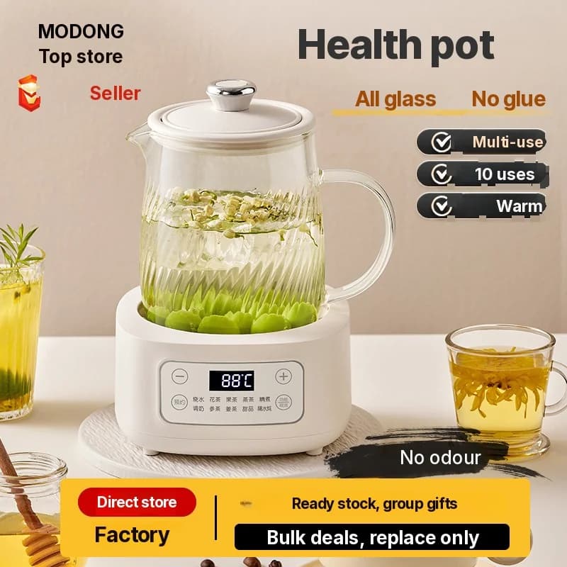 Üveg elektromos egészségfőző 1-1.5L érintésvezérléssel teához