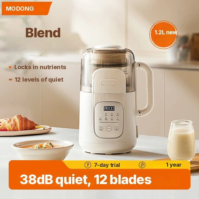 1.2L fűtő funkciós turmixgép érintővezérléssel, üveg test