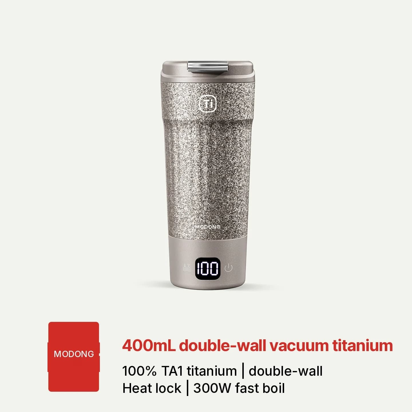 Titán elektromos utazópohár 400ml hőmérséklet-kijelzővel