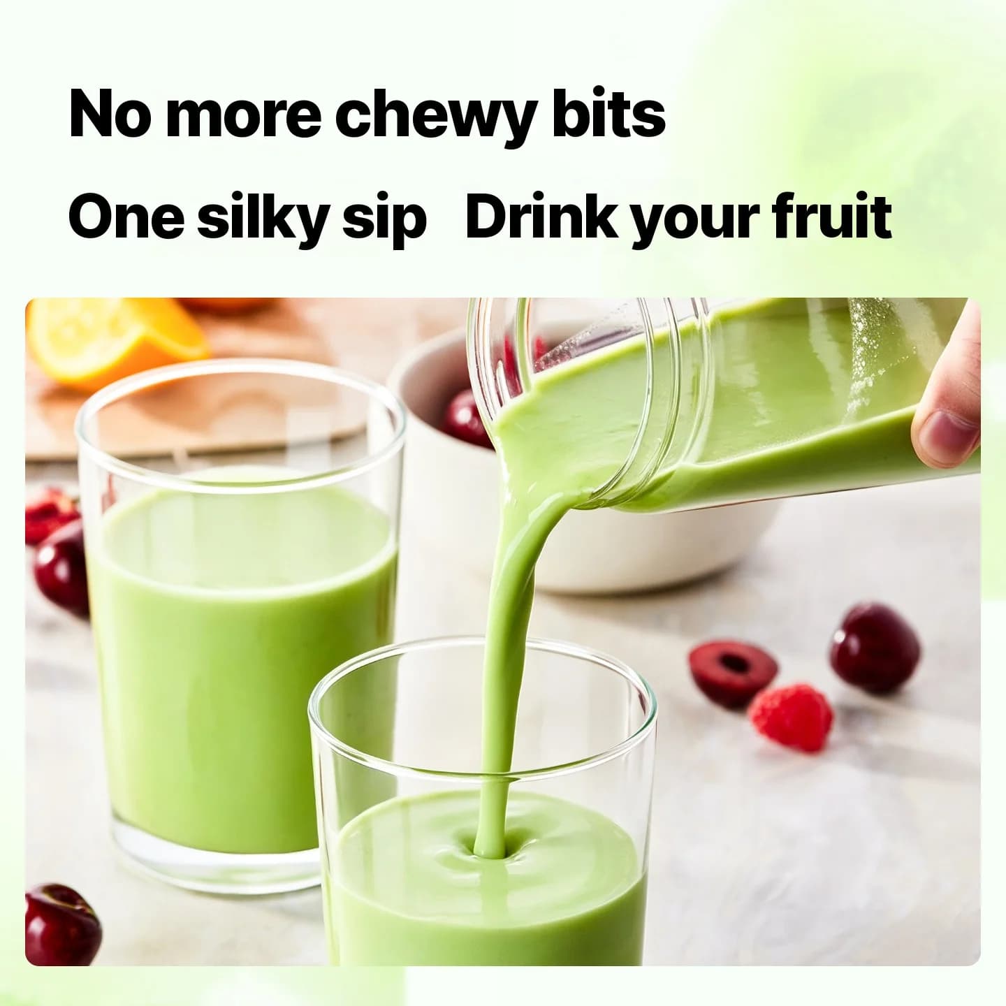 Hordozható vezeték nélküli turmixgép pohár gyümölcsléhez és smoothie-hoz