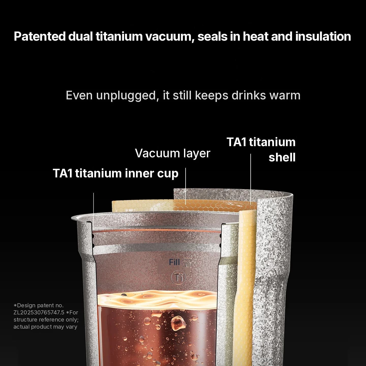 Titán elektromos utazópohár 400ml hőmérséklet-kijelzővel