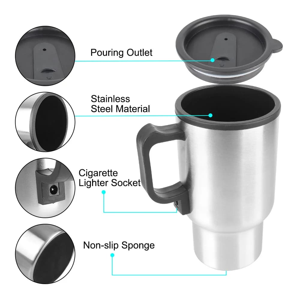450ml 12V autós elektromos vízforraló