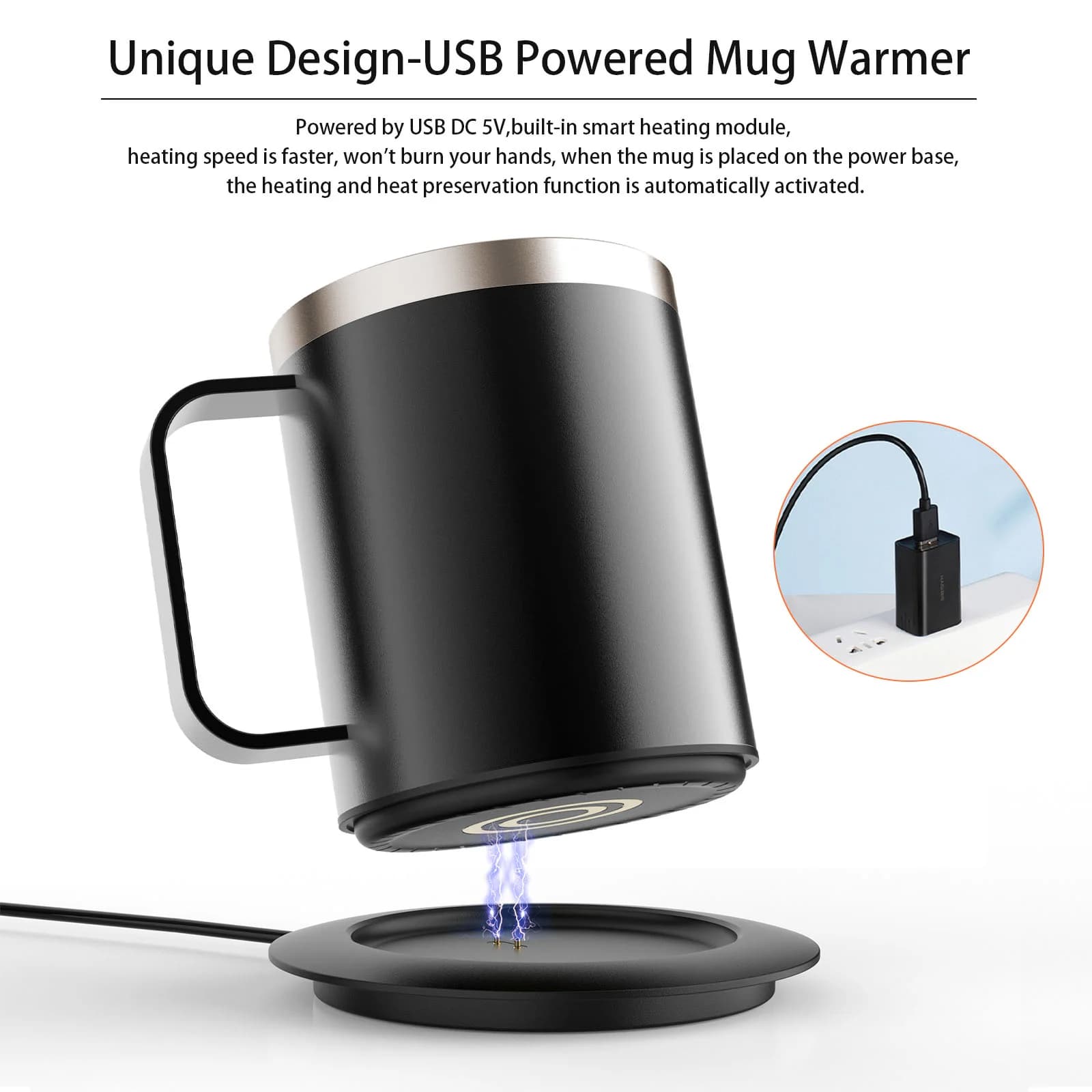 12oz USB fűtött kávésbögre