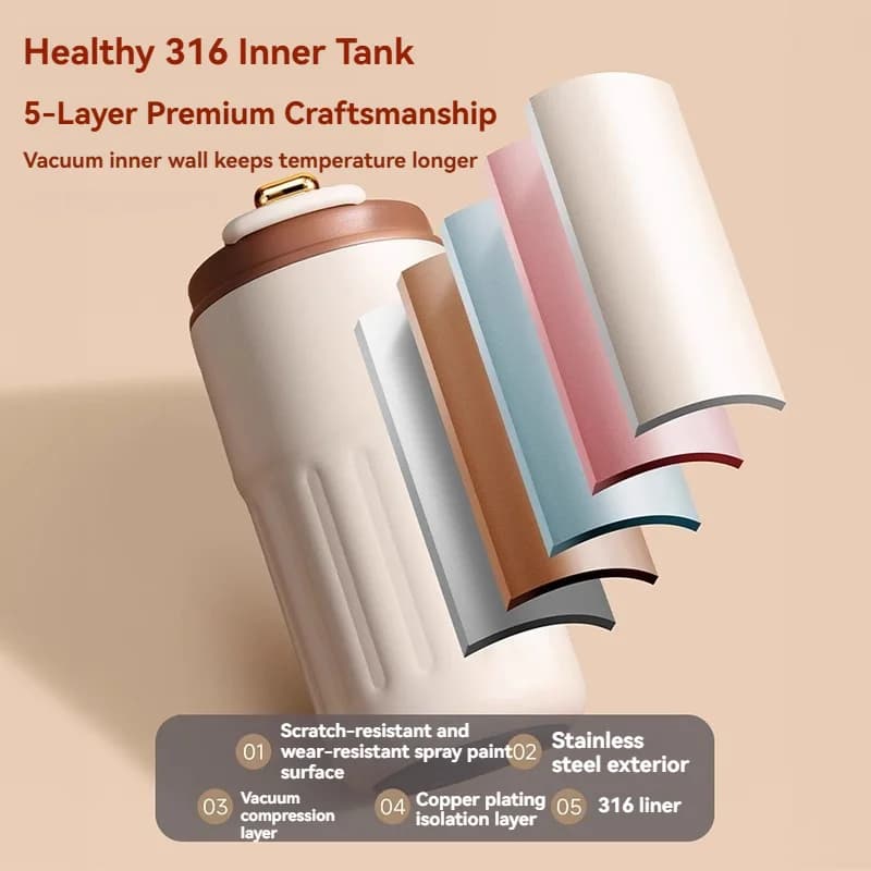 450ml hőmérséklet-kijelzős termoszpalack
