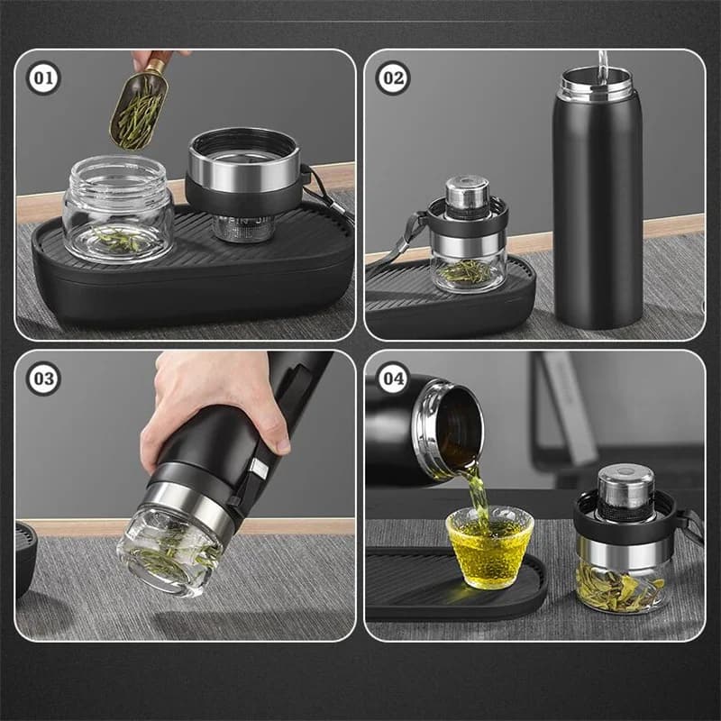 750ml/1100ml teafilteres termosz